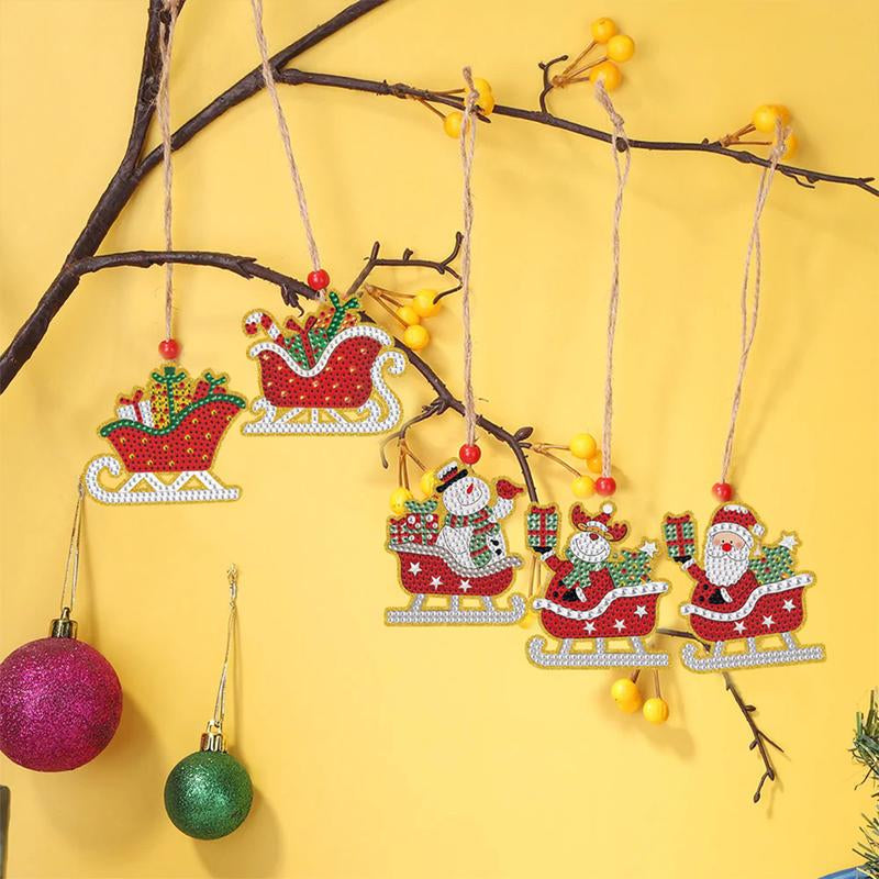 5Pcs Diamond Painting Decoration Handmade for Children Christmas Gift