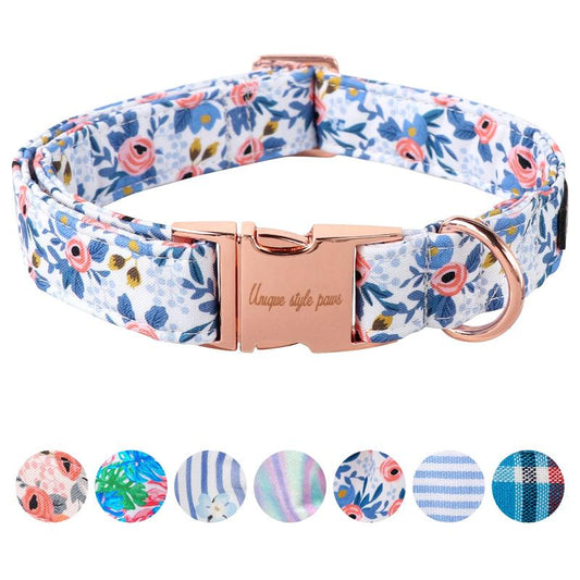 Unique Style Paws Dog Collar Metal Buckle Collar Gift for Small Medium Large Boys Girls Dogs