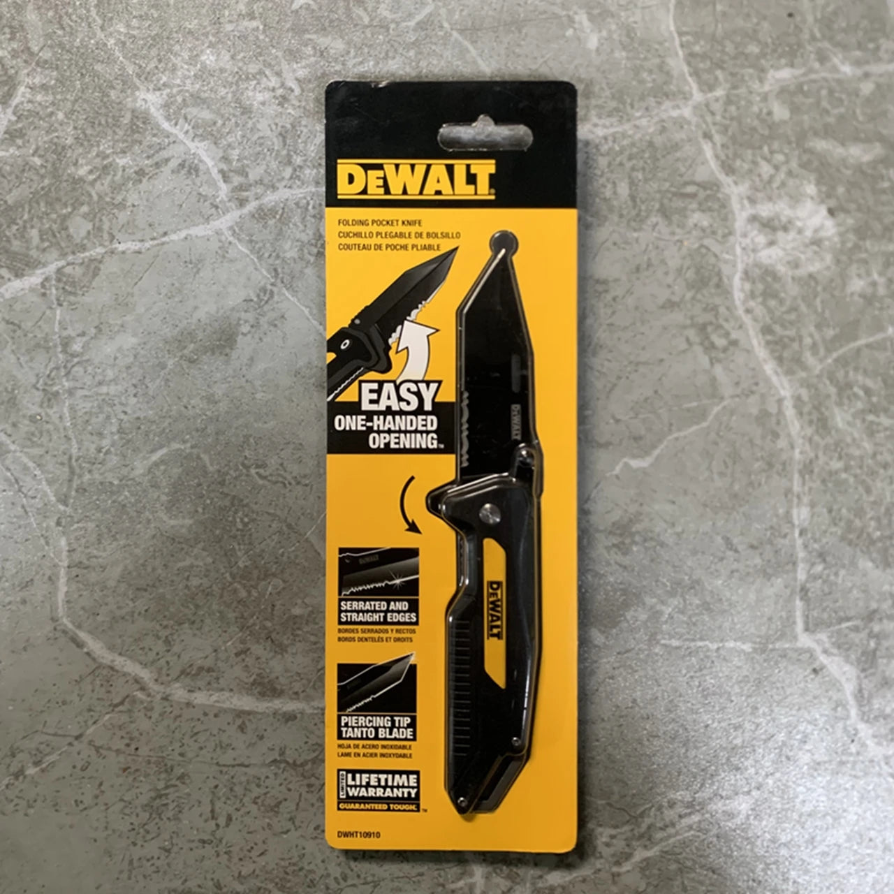 DEWALT DWHT10910 Pocket Knife With Ball-Bearing Assist Folding Portable Cutting Trimming Hand Tools