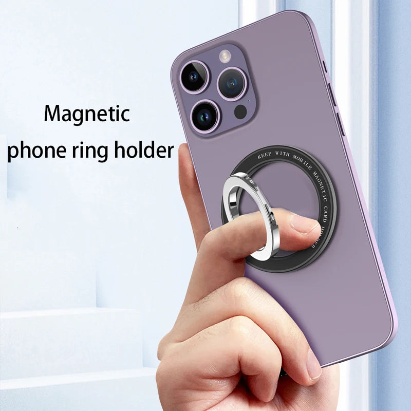 For MagSafe Phone Magnetic Finger Ring Holder for Iphone 12 13 Pro Max Mini Magnet Phone Stand Grip Mount Smartphone Accessories